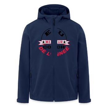 Elu meilleur COACH de l'année - Veste softshell homme en polyester recyclé Stanley/Stella - marine - Devant - AI Model Male 185 light (185cm)