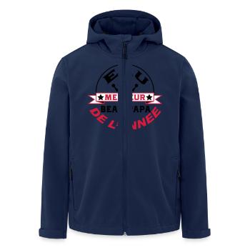 Elu meilleur BEAU-PAPA de lannée - Veste softshell homme en polyester recyclé Stanley/Stella - marine - Devant - AI Model Male 185 light (185cm)