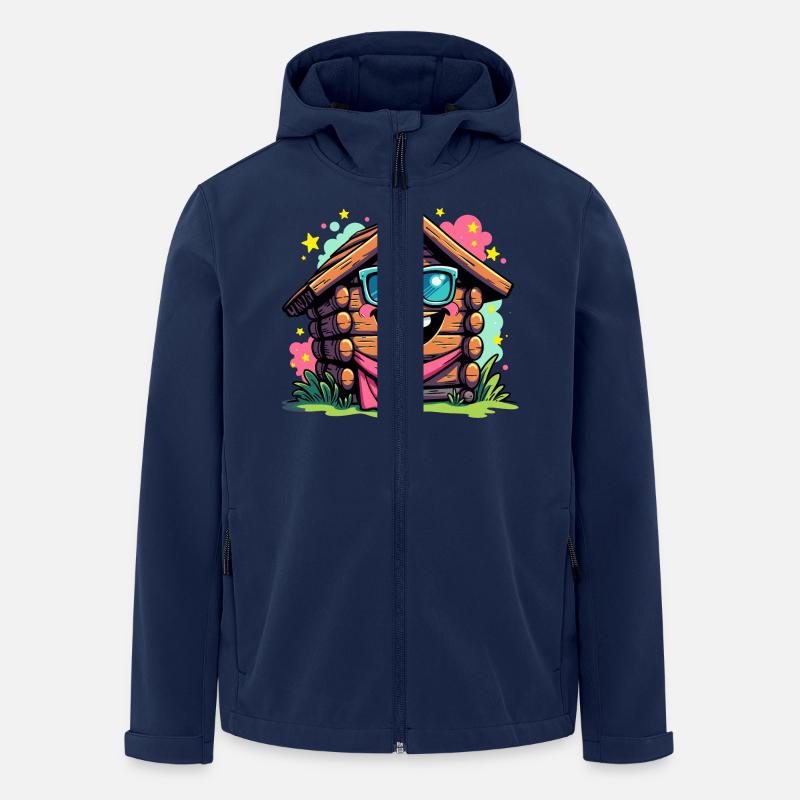 FUN HOLZ - Recycelte Männer Softshell-Jacke von Stanley/Stella - Navy