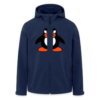 Pingouin En colère Malheureux Mauvaise humeur - Veste softshell homme en polyester recyclé Stanley/Stella - marine - Devant - AI Model Male 185 light (185cm)