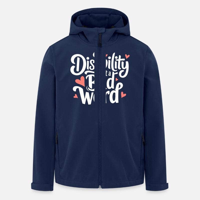 Behinderung ist kein schlechtes Wort Bewusstsein Akzeptanz - Recycelte Männer Softshell-Jacke von Stanley/Stella - Navy