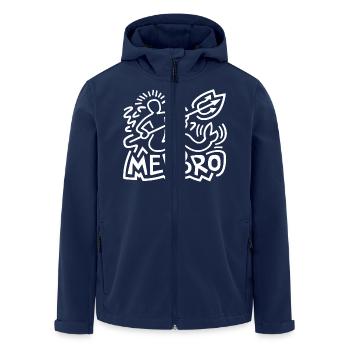 Merbro - Magische Unterwasserwelt entdecken - Recycelte Männer Softshell-Jacke von Stanley/Stella - Navy - Vorne - AI Model Male 185 light (185cm)
