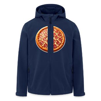 Pizza - Recycelte Männer Softshell-Jacke von Stanley/Stella - Navy - Vorne - AI Model Male 185 light (185cm)
