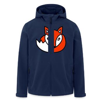 Renard Renard roux Animal sauvage Intelligent Habitants de la forêt - Veste softshell homme en polyester recyclé Stanley/Stella - marine - Devant - AI Model Male 185 light (185cm)