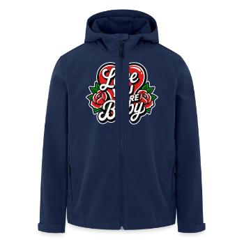 I Love You My Love T-Shirt zum Valentinstag Geschenk - Recycelte Männer Softshell-Jacke von Stanley/Stella - Navy - Vorne - AI Model Male 185 light (185cm)