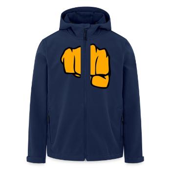 faust - Recycelte Männer Softshell-Jacke von Stanley/Stella - Navy - Vorne - AI Model Male 185 light (185cm)