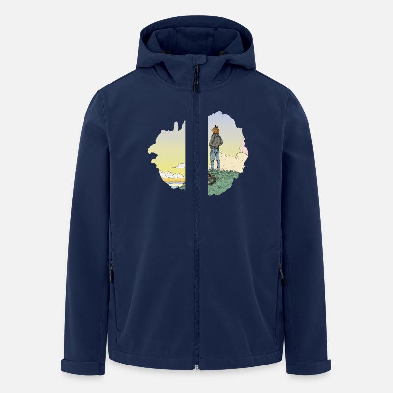 Le jeune Renard - Veste softshell homme en polyester recyclé Stanley/Stella - marine