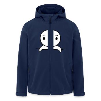 Ente Hemdtasche Tasche unterwegs hinter Zaun süß - Recycelte Männer Softshell-Jacke von Stanley/Stella - Navy - Vorne - AI Model Male 185 light (185cm)