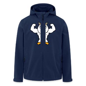 hibou bodybuilder muscles biceps poses gym rat cool - Veste softshell homme en polyester recyclé Stanley/Stella - marine - Devant - AI Model Male 185 light (185cm)