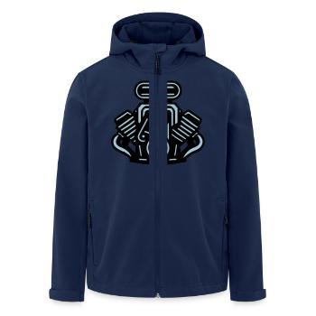 Moteur Voiture Symbole Tuning - Veste softshell homme en polyester recyclé Stanley/Stella - marine - Devant - AI Model Male 185 light (185cm)