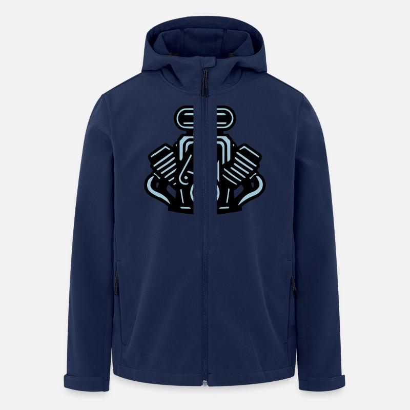Motor Auto Symbol Tuning - Recycelte Männer Softshell-Jacke von Stanley/Stella - Navy