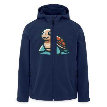 Tortue souriante - Veste softshell homme en polyester recyclé Stanley/Stella - marine - Devant - AI Model Male 185 light (185cm)