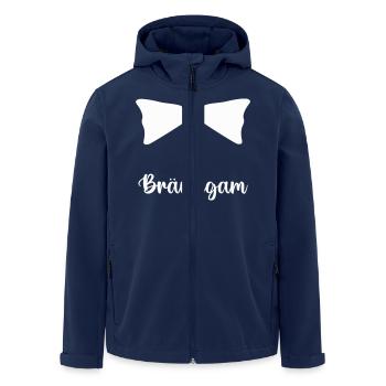 Bow Tie Groom - Men’s Recycled Softshell Jacket by Stanley/Stella - navy - Front - AI Model Male 185 light (185cm)