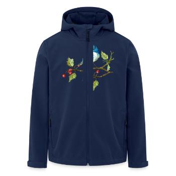 Bunter Vogel - Recycelte Männer Softshell-Jacke von Stanley/Stella - Navy - Vorne - AI Model Male 185 light (185cm)