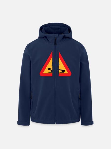 Rutsch-Auto-Warnschild - Recycelte Männer Softshell-Jacke von Stanley/Stella - Navy