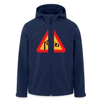 Wind Sock Symbol - Men’s Recycled Softshell Jacket by Stanley/Stella - navy - Front - AI Model Male 185 light (185cm)