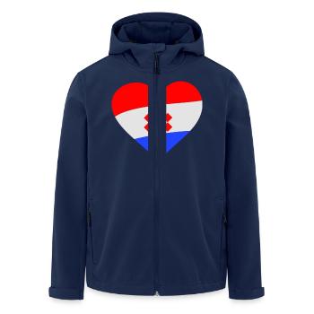 Herz Kroatien - Recycelte Männer Softshell-Jacke von Stanley/Stella - Navy - Vorne - AI Model Male 185 light (185cm)