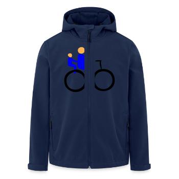 Rad, bicyclette, cyclistes, bike, bébé, garçon, - Veste softshell homme en polyester recyclé Stanley/Stella - marine - Devant - AI Model Male 185 light (185cm)