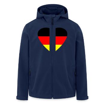 herz_deutschland2 - Recycelte Männer Softshell-Jacke von Stanley/Stella - Navy - Vorne - AI Model Male 185 light (185cm)