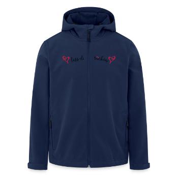 Lass Dich Drücken - Recycelte Männer Softshell-Jacke von Stanley/Stella - Navy - Vorne - AI Model Male 185 light (185cm)