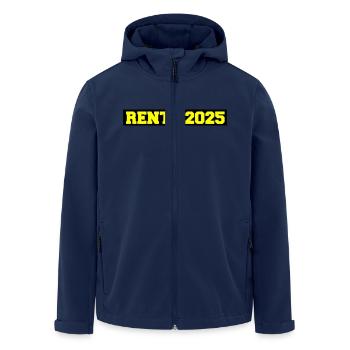 Rente 2025 - Recycelte Männer Softshell-Jacke von Stanley/Stella - Navy - Vorne - AI Model Male 185 light (185cm)
