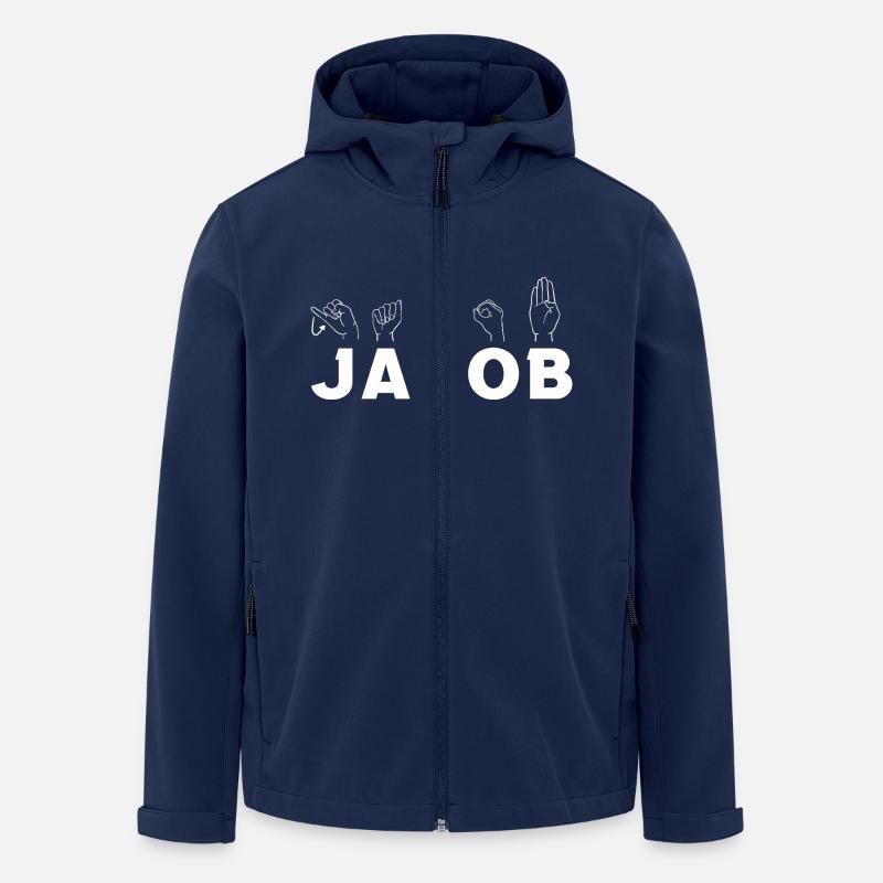 Gebärdensprache Jakob - Recycelte Männer Softshell-Jacke von Stanley/Stella - Navy