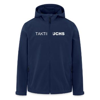 Taktikfuchs - Fußball - Sport - Kreisliga Trainer - Recycelte Männer Softshell-Jacke von Stanley/Stella - Navy - Vorne - AI Model Male 185 light (185cm)