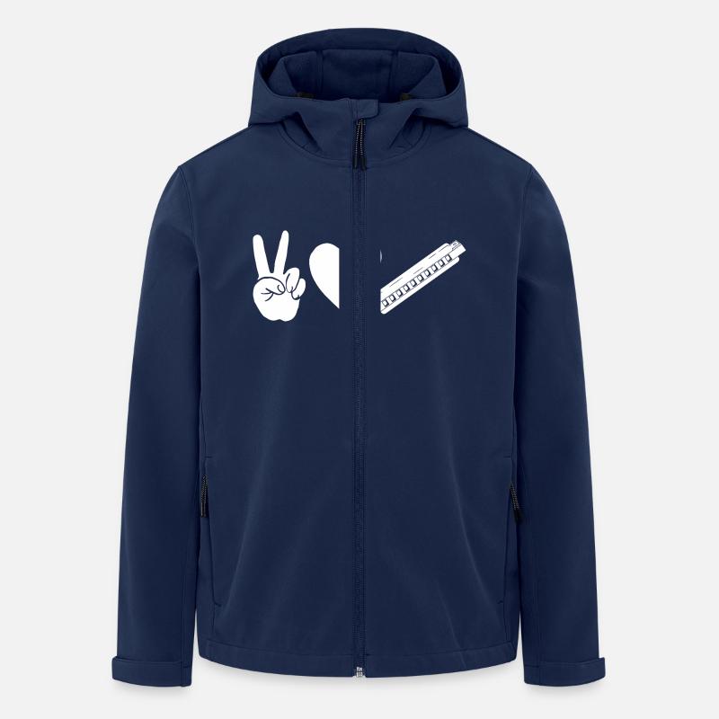 Harmonica Harmonica - Veste softshell homme en polyester recyclé Stanley/Stella - marine