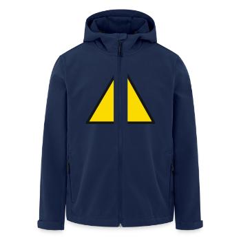 achtung - Recycelte Männer Softshell-Jacke von Stanley/Stella - Navy - Vorne - AI Model Male 185 light (185cm)