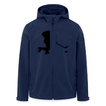 eishockey - Recycelte Männer Softshell-Jacke von Stanley/Stella - Navy - Vorne - AI Model Male 185 light (185cm)