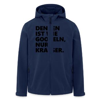 Denken googeln krasser - Recycelte Männer Softshell-Jacke von Stanley/Stella - Navy - Vorne - AI Model Male 185 light (185cm)