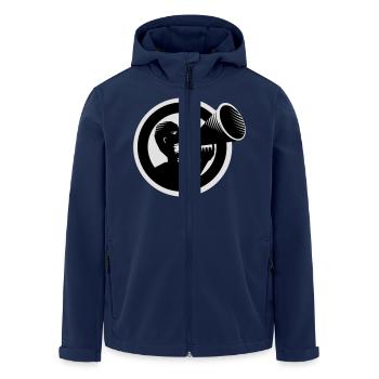 Der Schrei - Recycelte Männer Softshell-Jacke von Stanley/Stella - Navy - Vorne - AI Model Male 185 light (185cm)
