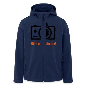 Kamera - Recycelte Männer Softshell-Jacke von Stanley/Stella - Navy - Vorne - AI Model Male 185 light (185cm)