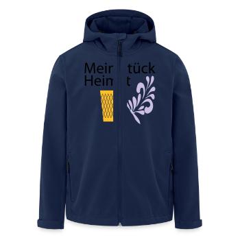 Meine Heimat Geripptes - Apfelwein - Recycelte Männer Softshell-Jacke von Stanley/Stella - Navy - Vorne - AI Model Male 185 light (185cm)