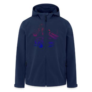 Mode d'accident Gamer - Veste softshell homme en polyester recyclé Stanley/Stella - marine - Devant - AI Model Male 185 light (185cm)