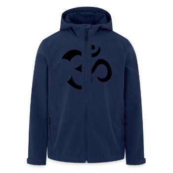 AUM 1 - Men’s Recycled Softshell Jacket by Stanley/Stella - navy - Front - AI Model Male 185 light (185cm)