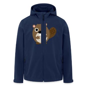 Biber - Recycelte Männer Softshell-Jacke von Stanley/Stella - Navy - Vorne - AI Model Male 185 light (185cm)