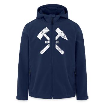 GLÜCK AUF - Recycelte Männer Softshell-Jacke von Stanley/Stella - Navy - Vorne - AI Model Male 185 light (185cm)
