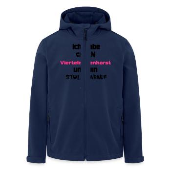 Viertelmeilenhorst - Recycelte Männer Softshell-Jacke von Stanley/Stella - Navy - Vorne - AI Model Male 185 light (185cm)