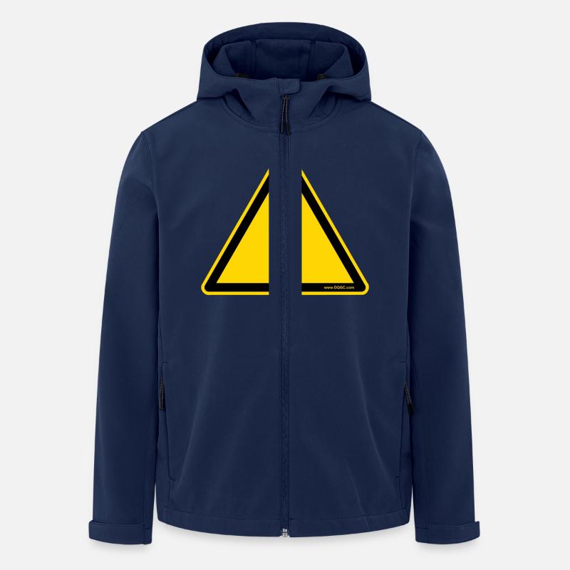 Warnschild Menschen - Recycelte Männer Softshell-Jacke von Stanley/Stella - Navy