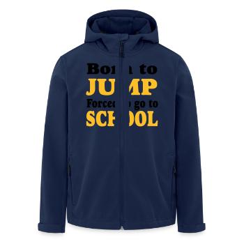 Long Jump - High Jump - Men’s Recycled Softshell Jacket by Stanley/Stella - navy - Front - AI Model Male 185 light (185cm)