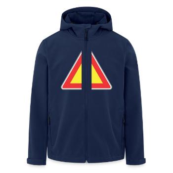 Verkehrsschild Licht - Recycelte Männer Softshell-Jacke von Stanley/Stella - Navy - Vorne - AI Model Male 185 light (185cm)