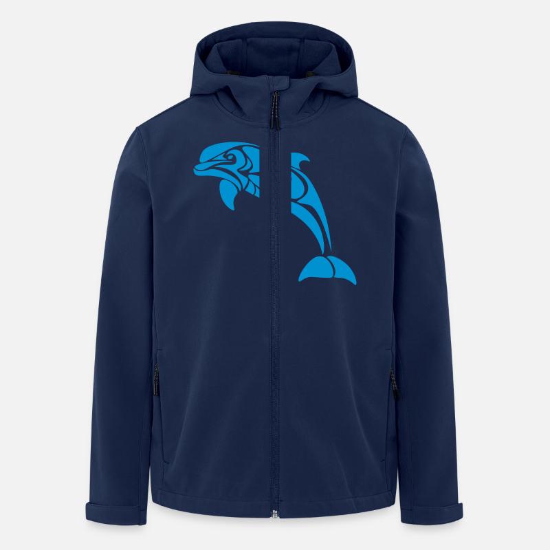 DElfin - Recycelte Männer Softshell-Jacke von Stanley/Stella - Navy