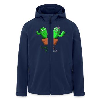 Kaktus & Kaktussi - Recycelte Männer Softshell-Jacke von Stanley/Stella - Navy - Vorne - AI Model Male 185 light (185cm)