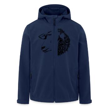 sheep37 - Recycelte Männer Softshell-Jacke von Stanley/Stella - Navy - Vorne - AI Model Male 185 light (185cm)