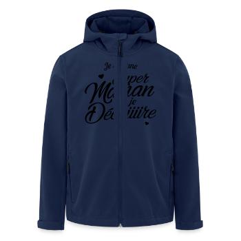 Je suis une super maman et je déchire - Veste softshell homme en polyester recyclé Stanley/Stella - marine - Devant - AI Model Male 185 light (185cm)