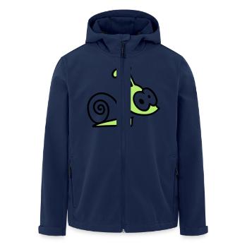 lustige Schnecke - Recycelte Männer Softshell-Jacke von Stanley/Stella - Navy - Vorne - AI Model Male 185 light (185cm)