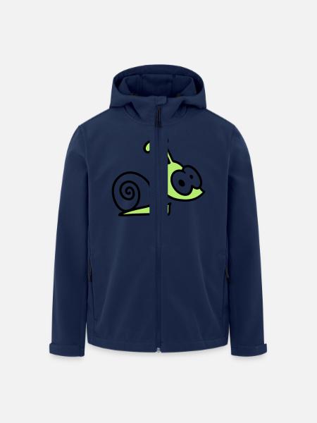 funny snail - Men’s Recycled Softshell Jacket by Stanley/Stella - navy