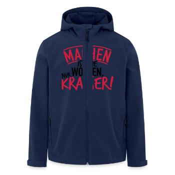 Machen ist wie wollen nur krasser Geschenk - Recycelte Männer Softshell-Jacke von Stanley/Stella - Navy - Vorne - AI Model Male 185 light (185cm)