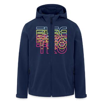 Electro typo - Veste softshell homme en polyester recyclé Stanley/Stella - marine - Devant - AI Model Male 185 light (185cm)